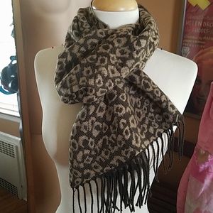 Leopard Soft Fringed Scarf